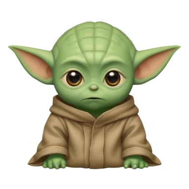sad baby yoda  sticker