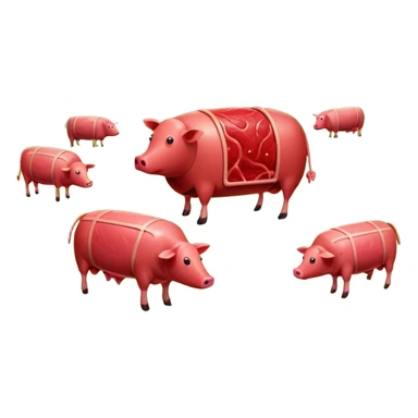 surrealist spam art meat french countryside landscape  sticker