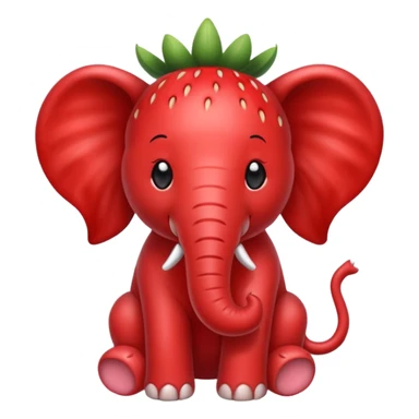 Strawberry elefant but red sticker