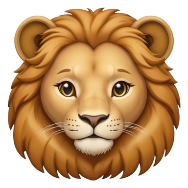 neutral headshot of a confident female lion sticker