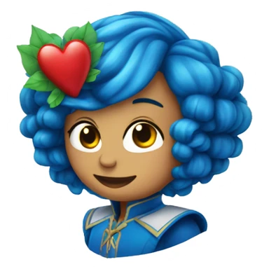 Corazon azul con curita  sticker
