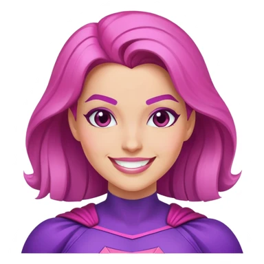 pink violet woman superhero positive power sticker