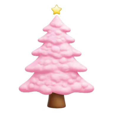 Pastell pink asthetic clean Christmas tree sticker