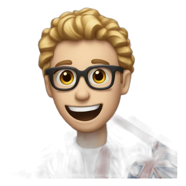 ZAny face with Union Jack colouring sticker