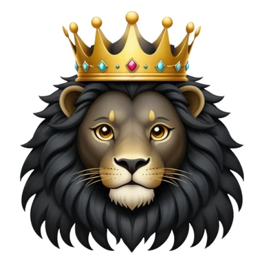 Black Lion with crown sticker