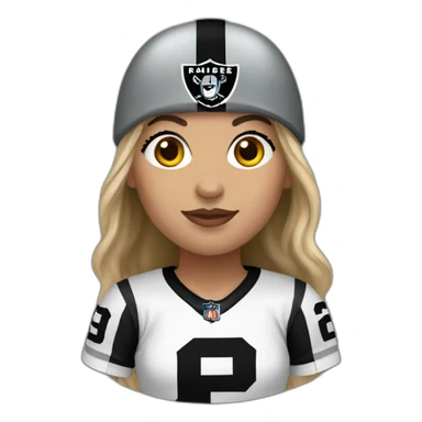 Raiders fan female sticker