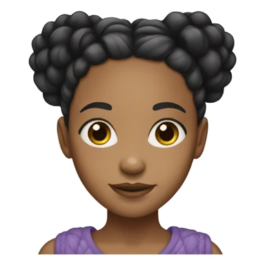 A lightskin black girl with braids sticker