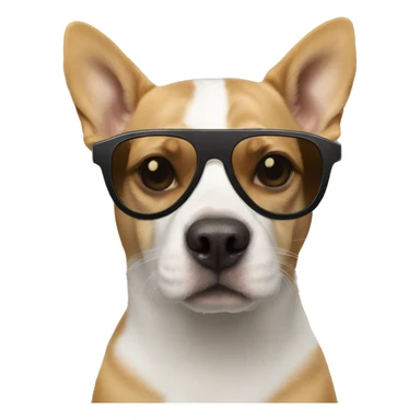 Dog and cat merged with sunglasses sticker