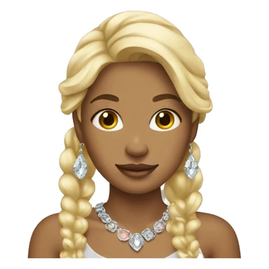 blonde girl with jewelry sticker