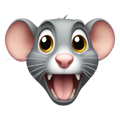 Scared rat sticker