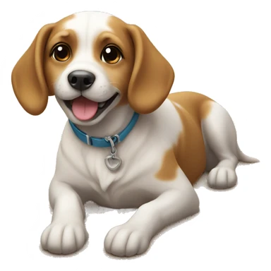 Cute dog on the beach sticker