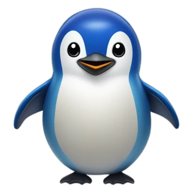 Blue Penguins say hello sticker