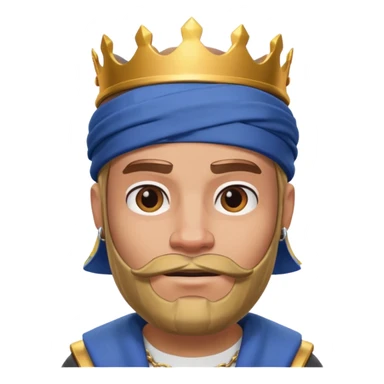 The king from clash Royale wearing a durag  sticker