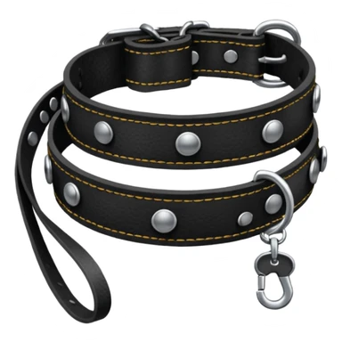 Leash – black collar with leash hanging sticker
