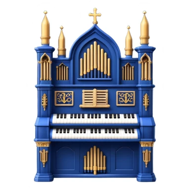 dark blue pipe organ sticker