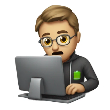 software developer debugging code, stressed by deadlines sticker