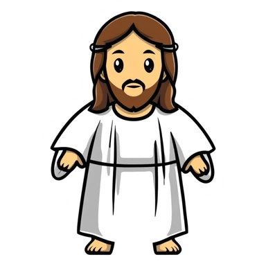 Jesus on Beach sticker