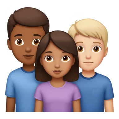 2 boys & 1 girl  sticker