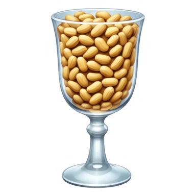 a crystal goblet filled with shelled peanuts sticker