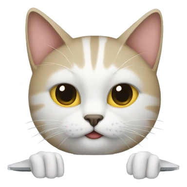 cat with laptop coding sticker