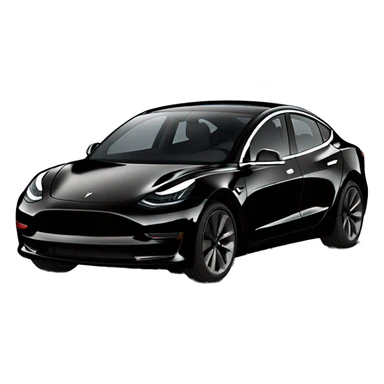 Black Tesla model 3 sticker