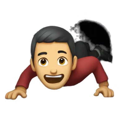 Guy crawling in tunnel sticker