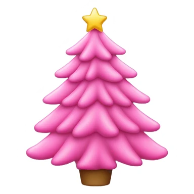 Pink Christmas tree sticker