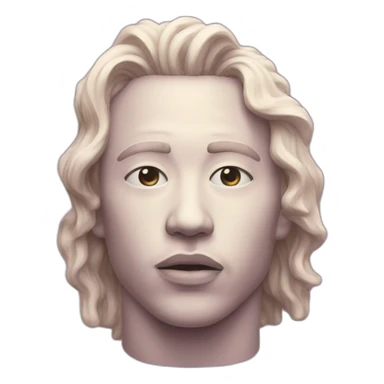 Vaporwave one side of face scarred sticker