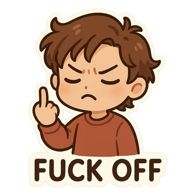 Fuck off sticker sticker