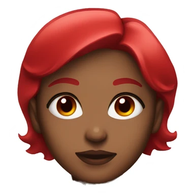 A girl with red eyes and red twin drills sticker