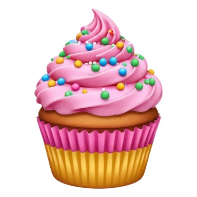 Cupcake with pink icing sticker