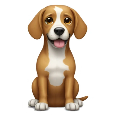 Dog with human body sticker