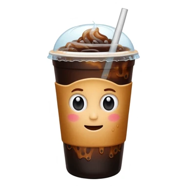iced americano / with takeout cup sticker