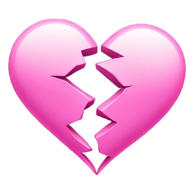 Pink broken heart sticker