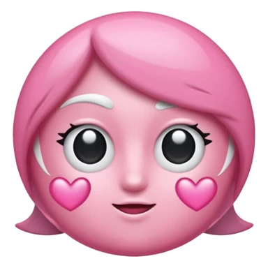  Coração metade rosa e metade branco emoji sem borda  sticker