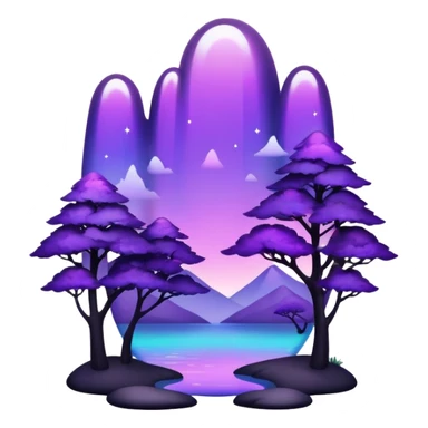  Black-purple-Iridescent-aesthetic-scenic-scenery-Decoration sticker