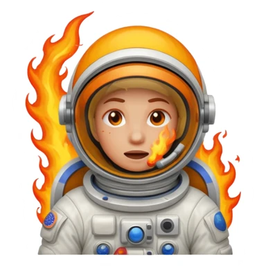 astronaut breathing flames sticker