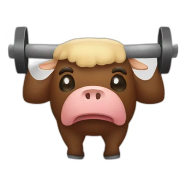 Beef doing crossfit sticker