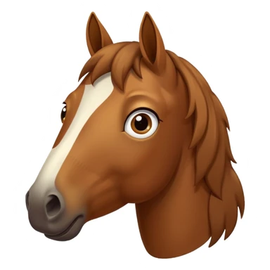 Confused horse with question marks  sticker