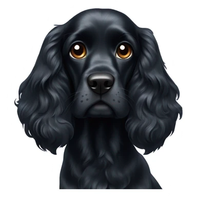 Dog cocker spaniel black sticker