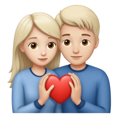 persone che si abbracciano 🫂 con cuore bianco 🤍  sticker