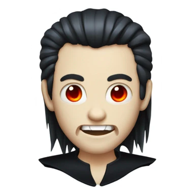 do an vampire with an mullet haircut sticker