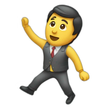 A person throwing money sticker