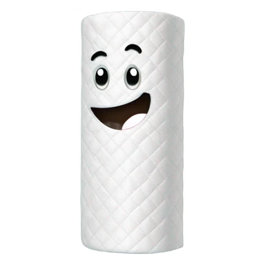 quilted paper towel roll vertically standing sticker