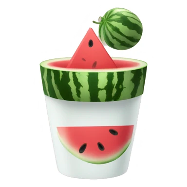 Watermelon in cup sticker