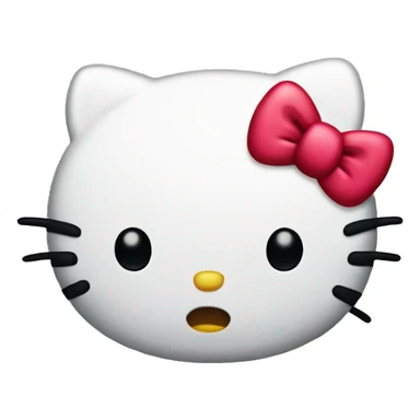 Confused hello kitty sticker