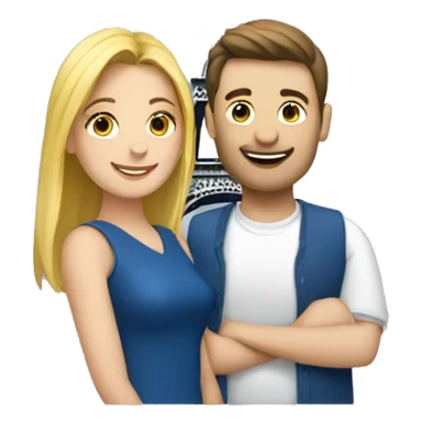Couple with Eiffel tower sticker