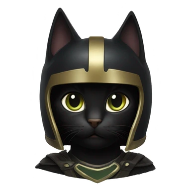 black cat with loki helmet  sticker