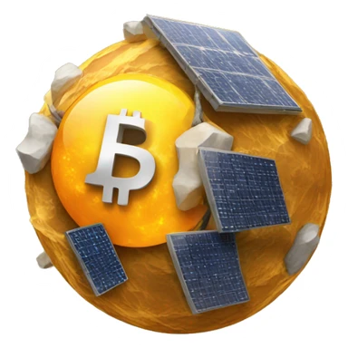 Cryptocurrency solar sticker