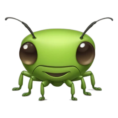 cute Anthropomorphic cricket sticker